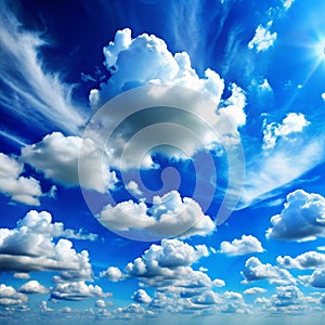 White Clouds in a Blue Sky