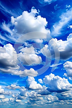 White Clouds in a Blue Sky