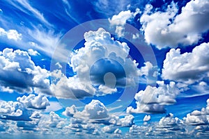 White Clouds in a Blue Sky