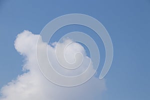 White clouds on blue sky as background