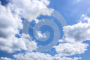 White Clouds in Blue Sky for Background