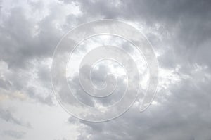 White clouds on a blue sky. Background