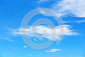 White clouds on blue sky for background