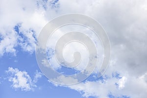 White clouds in blue sky
