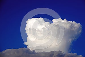 White clouds on a blue sky  background