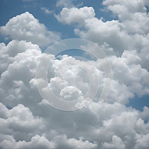 White clouds on blue sky, for peaceful designs