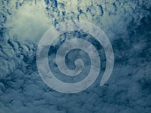 White clouds and blue sky used for background