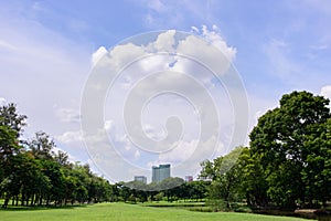 White clouds&bright blue sky