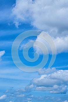 White clouds on a bright sunny day