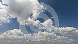 White clouds cumulus floating in the blue sky