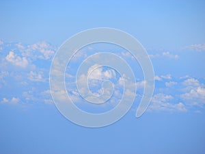 White Clouds in Infinite Sky captured from Air