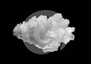 White clouds isolated on black