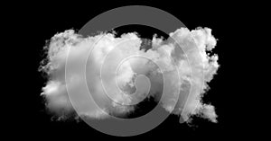 White clouds isolated on black