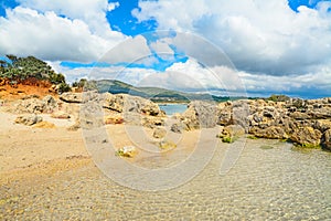 White clouds over Alghero shoreline