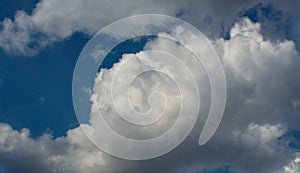 white clouds, sunny day, dramatic cloud, before the rain