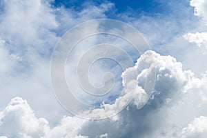 White cloudy and blue sky, summer concept