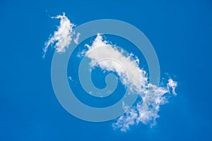 White clound snd blue sky