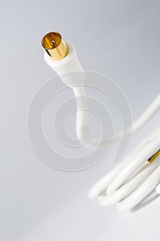 White coaxial cable