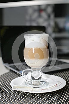 White Coffee Cup on Ceramic Saucer