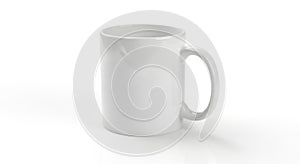 Blank White Ceramic Coffee Mug Isolated on White Background