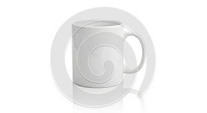 Blank White Ceramic Coffee Mug Isolated on White Background