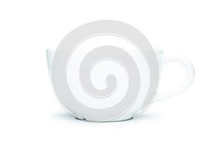 White coffee mug isolated on white background with Clipping path