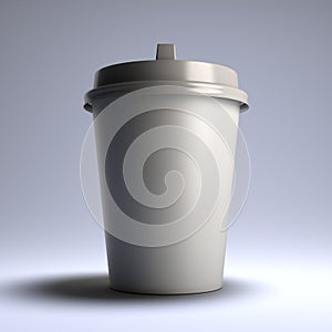 White coffee paper cup.