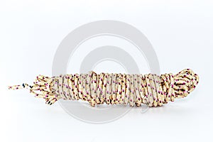 white coil rope isolated on white background