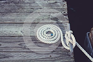 White coiled rope.