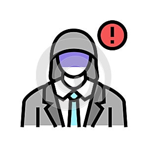 white-collar crime color icon vector illustration