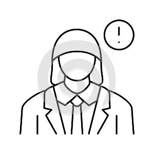 white-collar crime line icon vector illustration