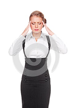 White-collar worker have headache