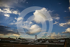 White colonial architecture in Sucre, Bolivia