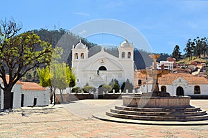 White colonial architecture in Sucre, Bolivia