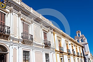 White Colonial Buildings