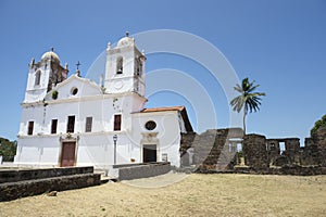 White Colonial Church and Ruins Nordeste Brasil photo