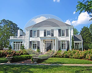 White colonial home photo