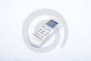 The white color of air-cond remote control.