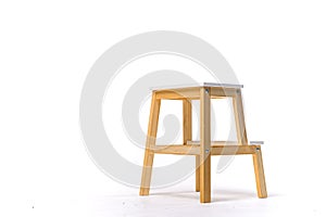 White color chair, plastic, wooden, leather chair, modern designer. Chair isolated on white background. Series of