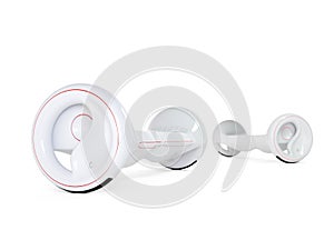 White color hoverboard isolated on white