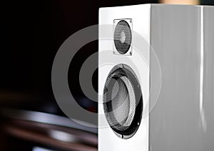 White color music speakers background