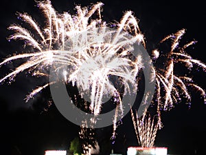 White colorful fireworks photo