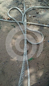 White colour rope tied image
