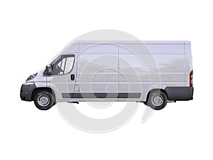 White commercial delivery van