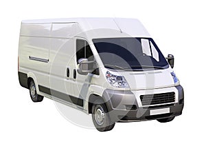 White commercial delivery van