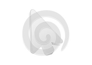 White computer cursor icon pointing upward for digital use