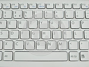 White computer keyboard