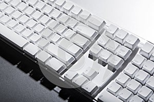 White computer keyboard