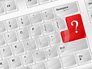 Computer keyboard question symbol