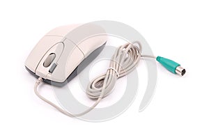 White computer optical mouse